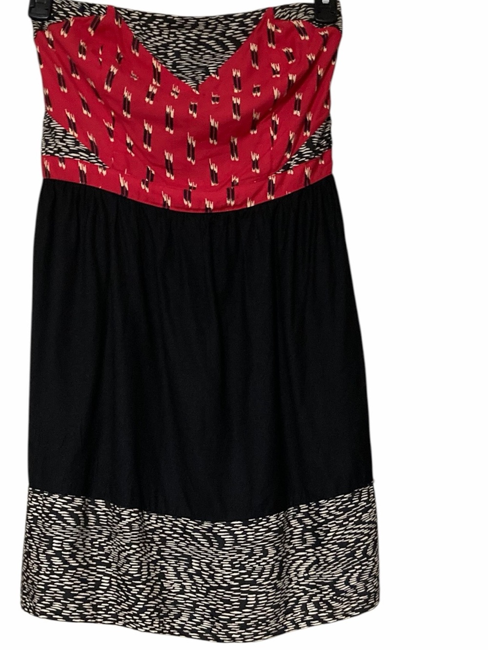 Silence + Noise Strapless Colorblock Print Mini Dress – Size Large